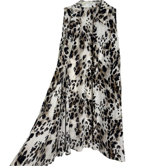 EQUIPMENT FEMME 100% Silk Leopard Print Shirt Dress Size Small - Picture 4 of 7